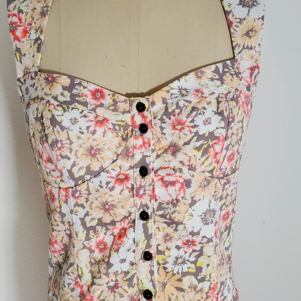 Free People floral crop top